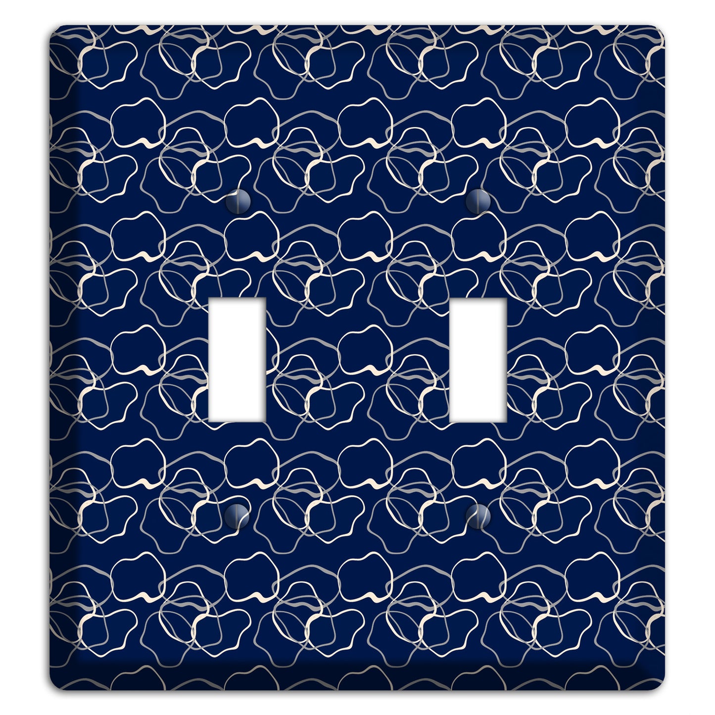 Blue with Irregular Circles 2 Toggle Wallplate