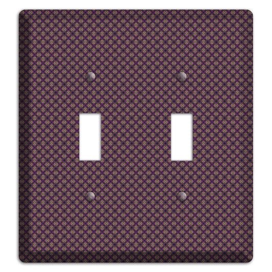 Brown and Purple Tiny Arabesque 2 Toggle Wallplate