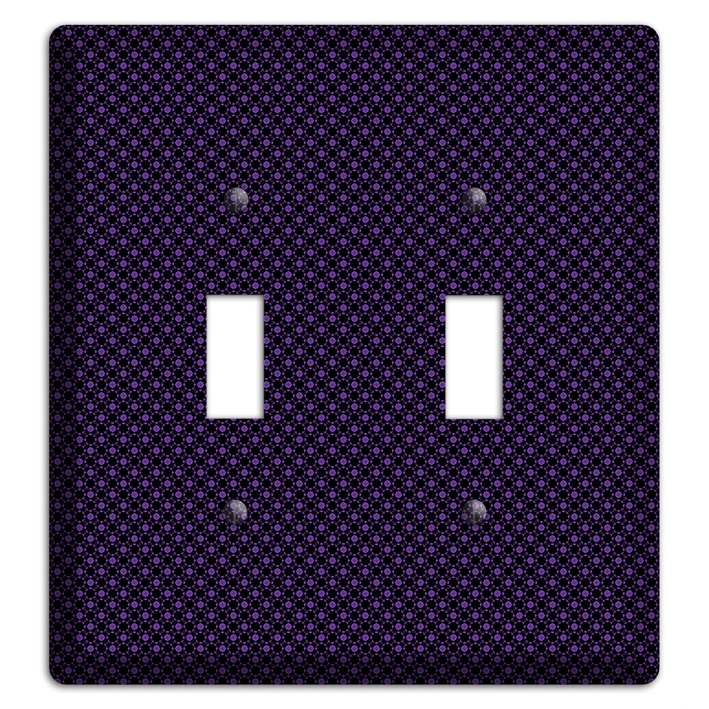 Multi Purple Geometric 2 Toggle Wallplate