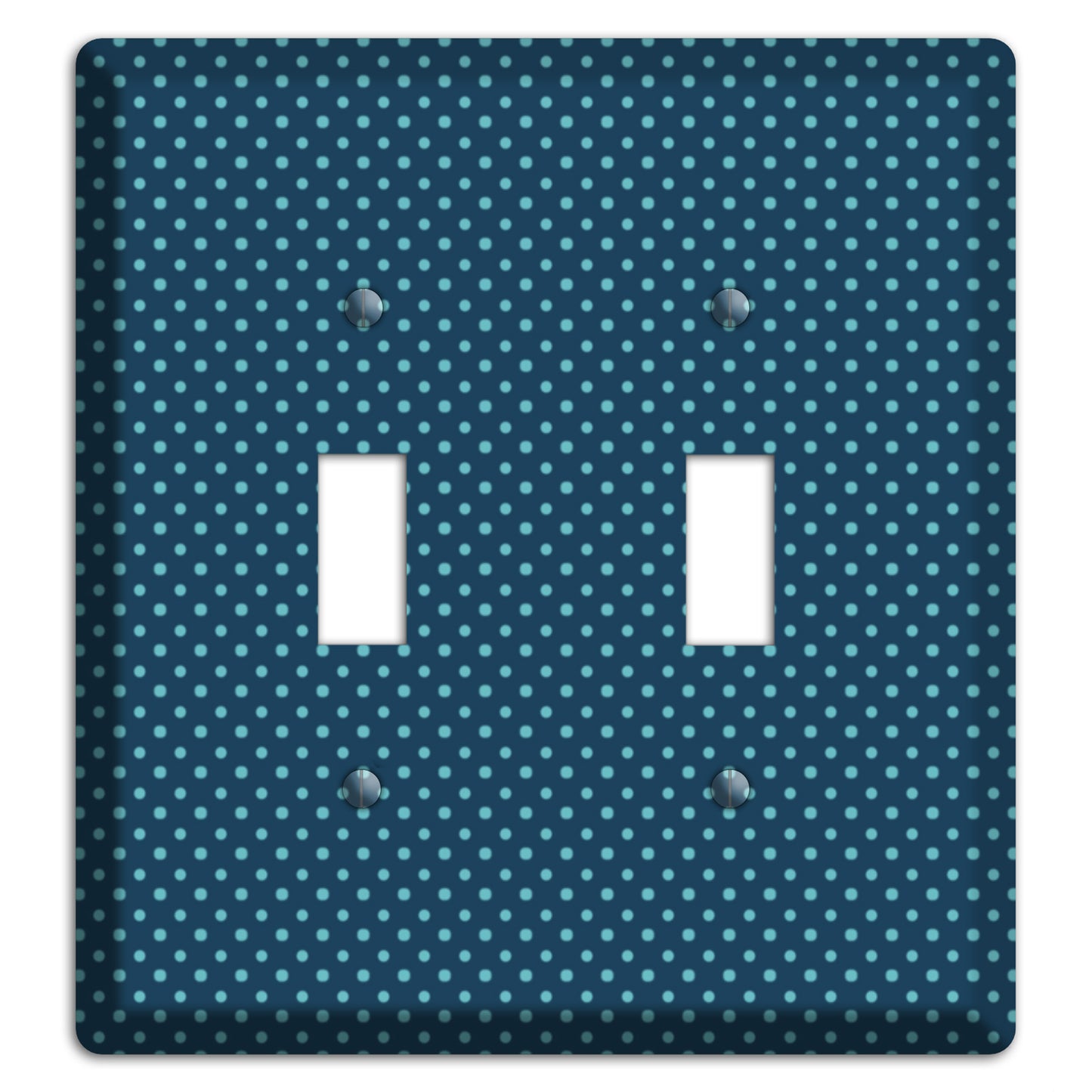 Multi Blue Tiny Polka Dots 2 Toggle Wallplate