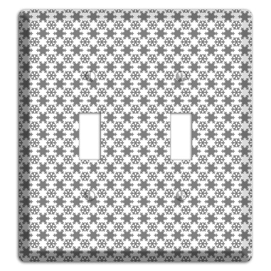 Grey Snowflakes 2 Toggle Wallplate