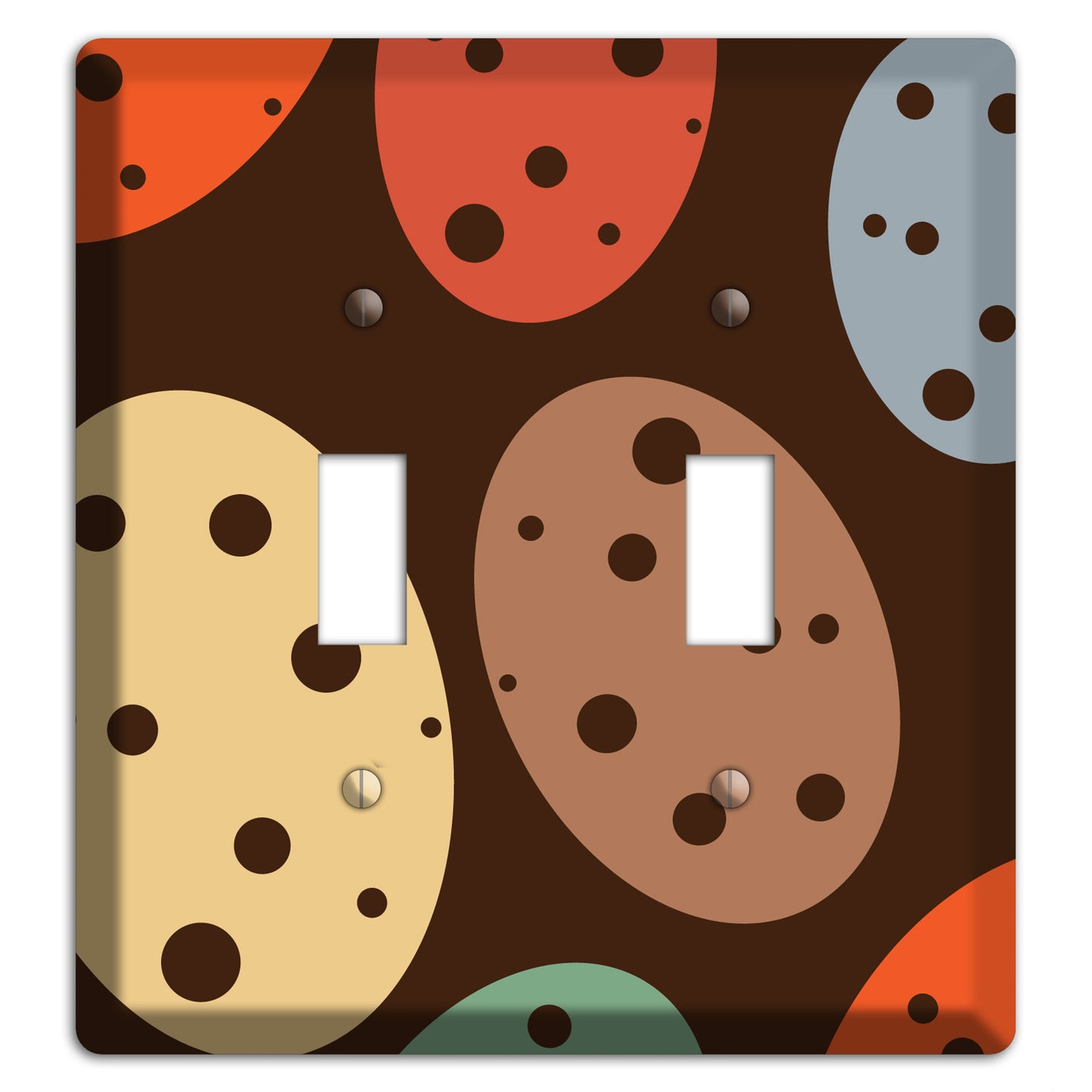 Brown Eggs 2 Toggle Wallplate