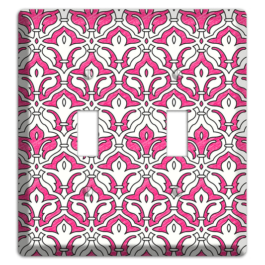 Pink Scallop Tapestry 2 Toggle Wallplate