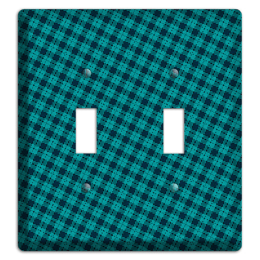 Turquoise Diamond Plaid 2 Toggle Wallplate