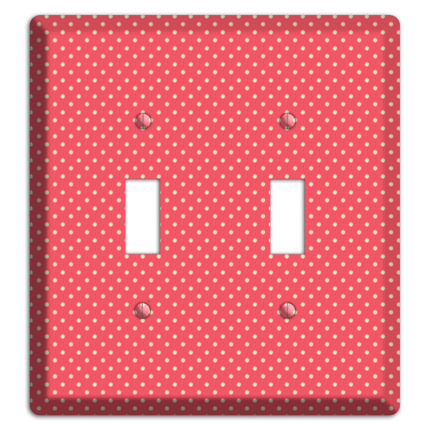 Multi Pink Tiny Polka Dots 2 Toggle Wallplate