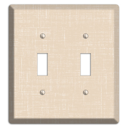 Double Spanish White Neutral Texture 2 Toggle Wallplate