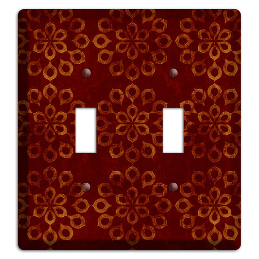 Maroon Grunge Suzani 2 Toggle Wallplate