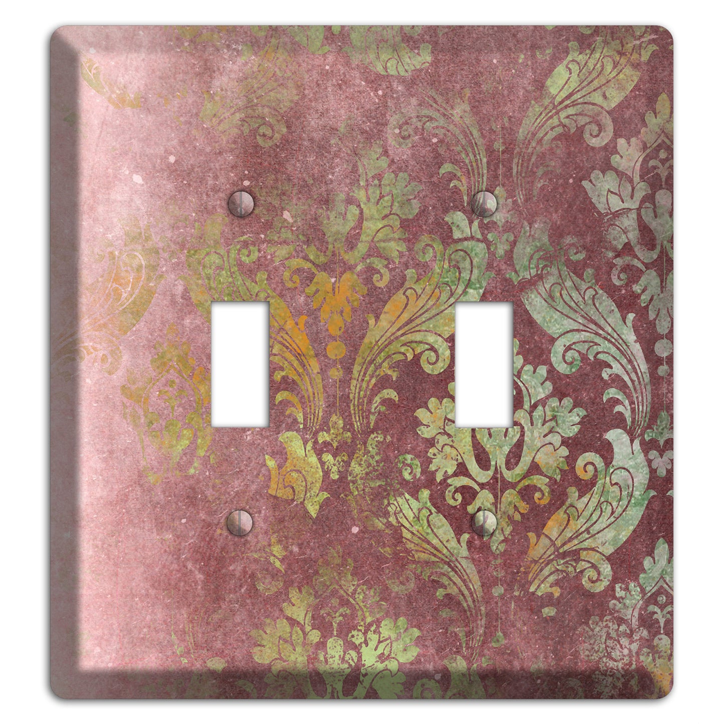 Roman Coffee Whimsical Damask 2 Toggle Wallplate