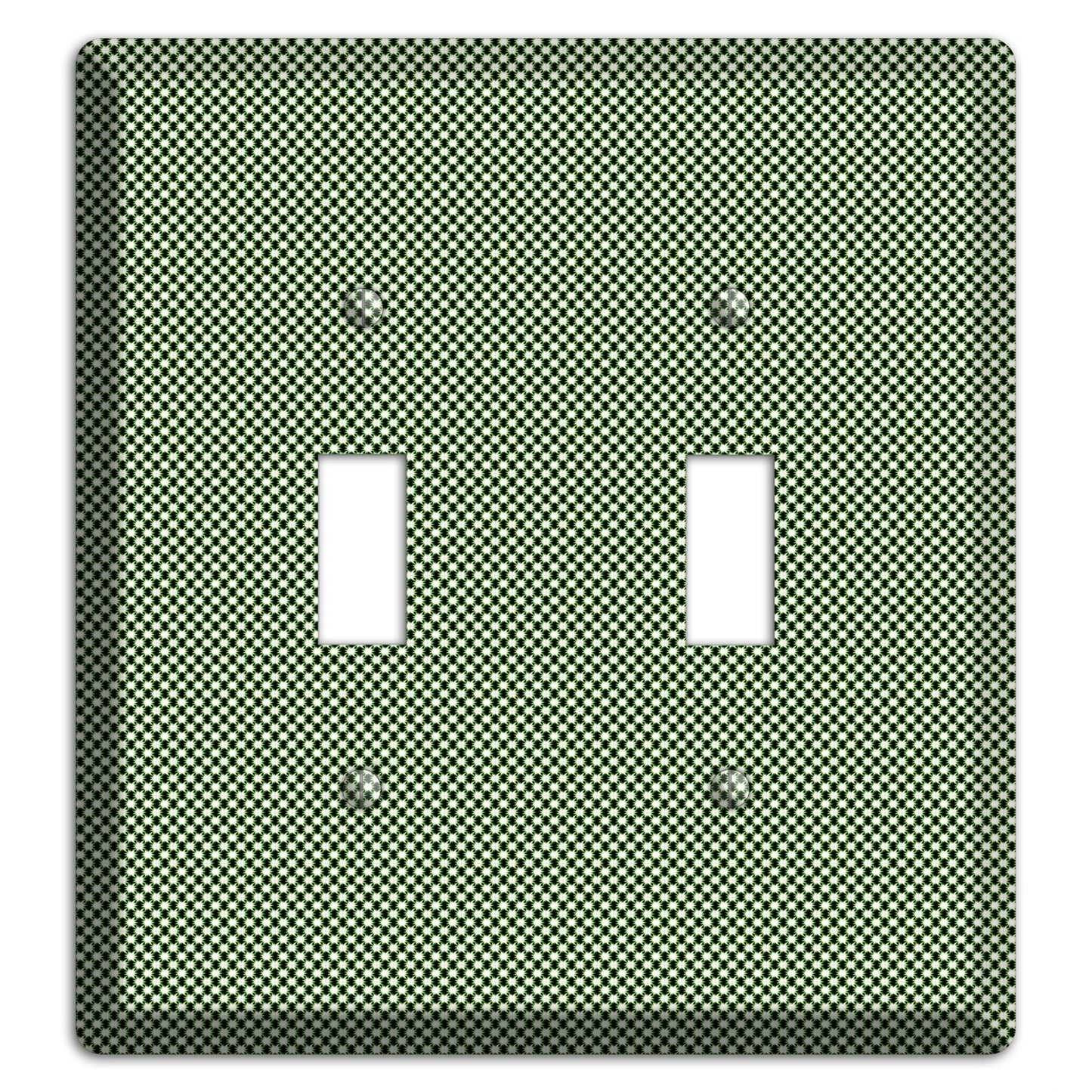 Green Tiny Check 2 Toggle Wallplate