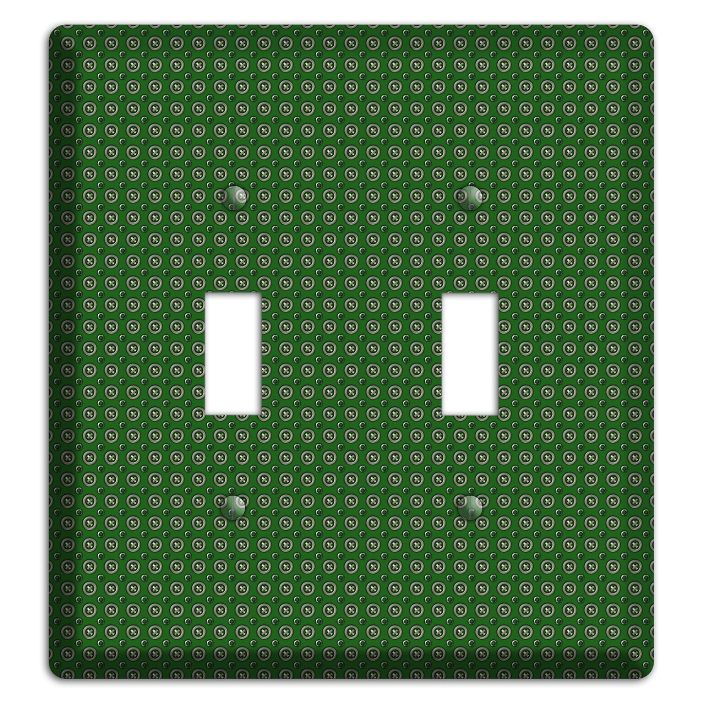 Green Concentric Dots 2 Toggle Wallplate