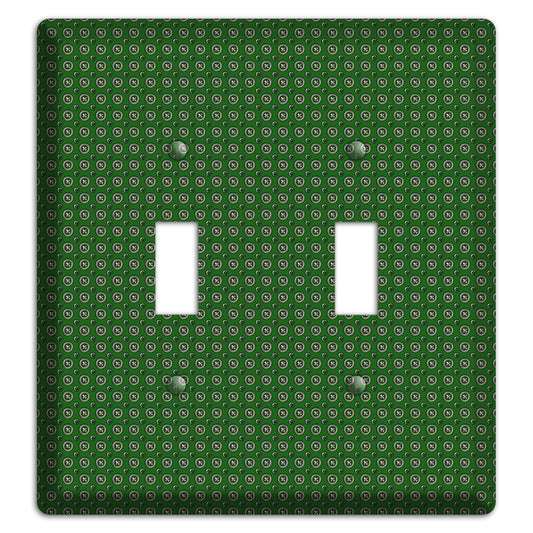 Green Concentric Dots 2 Toggle Wallplate