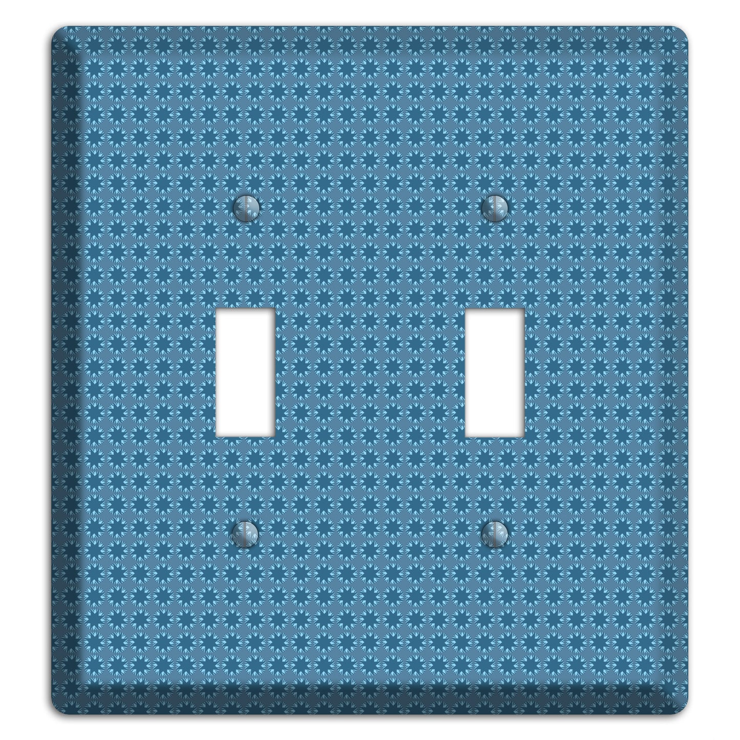 Multi Blue Tiled Foulard 2 Toggle Wallplate