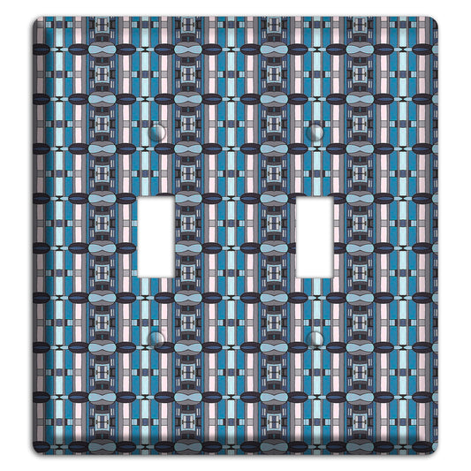 Blue and Grey Tapestry 2 Toggle Wallplate