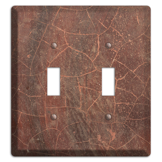 Maroon Cracked Concrete 2 Toggle Wallplate