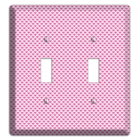 Pink Hearts 2 Toggle Wallplate