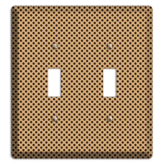 Beige with Brown Polka Dots 2 Toggle Wallplate