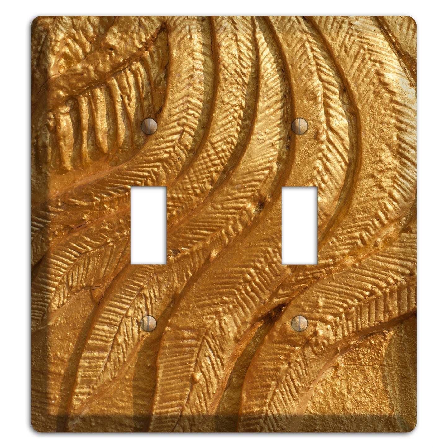 Gold Swirl Concrete 2 Toggle Wallplate