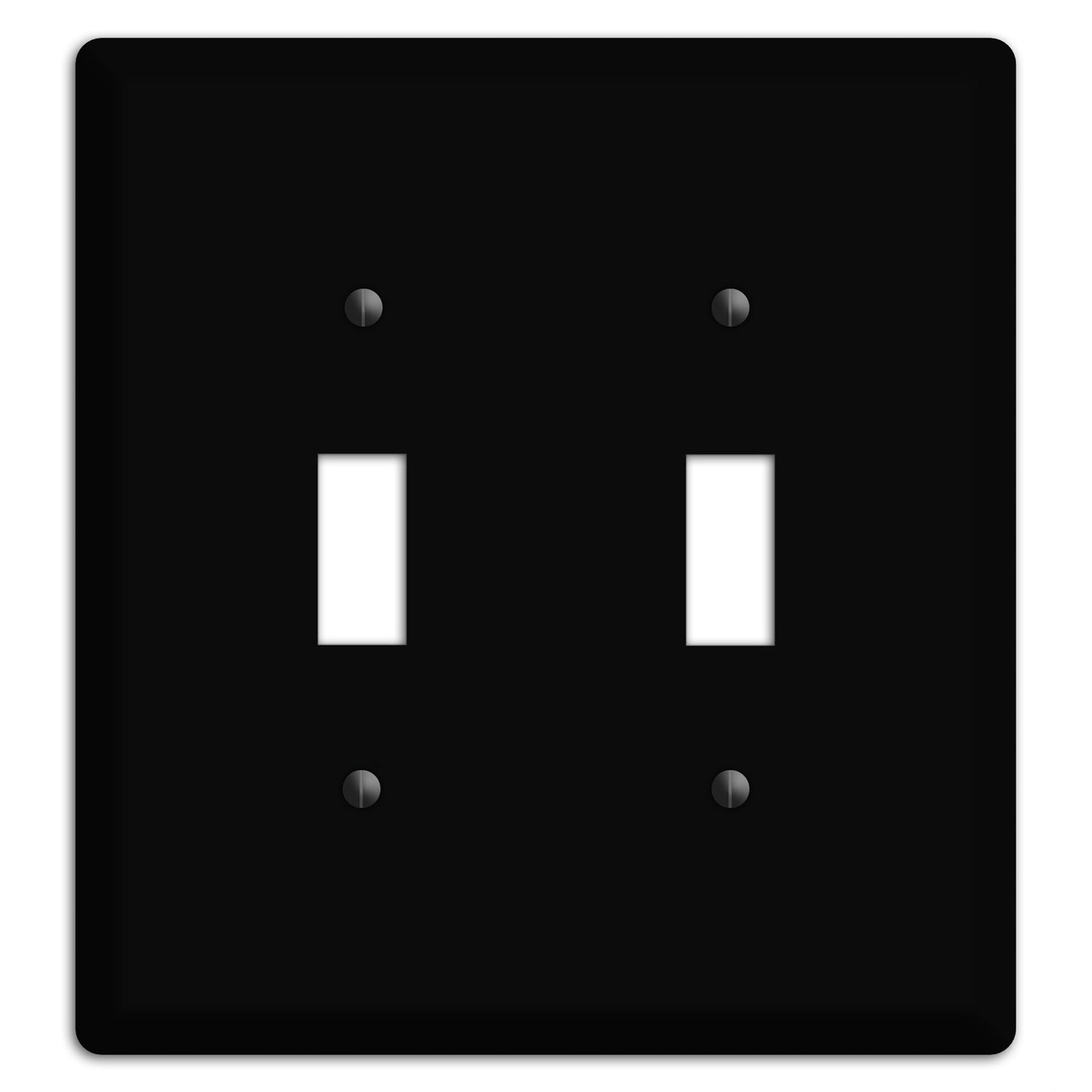 Satin Black Metal 2 Toggle Wallplate