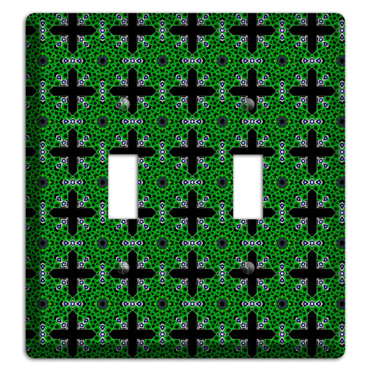 Green Foulard 3 2 Toggle Wallplate