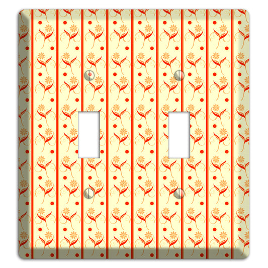 Yellow Floral Pattern 2 Toggle Wallplate