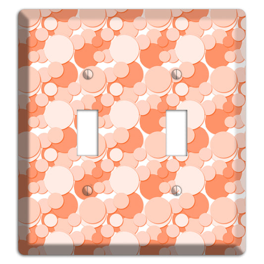 Multi Coral Bubble Dots 2 Toggle Wallplate