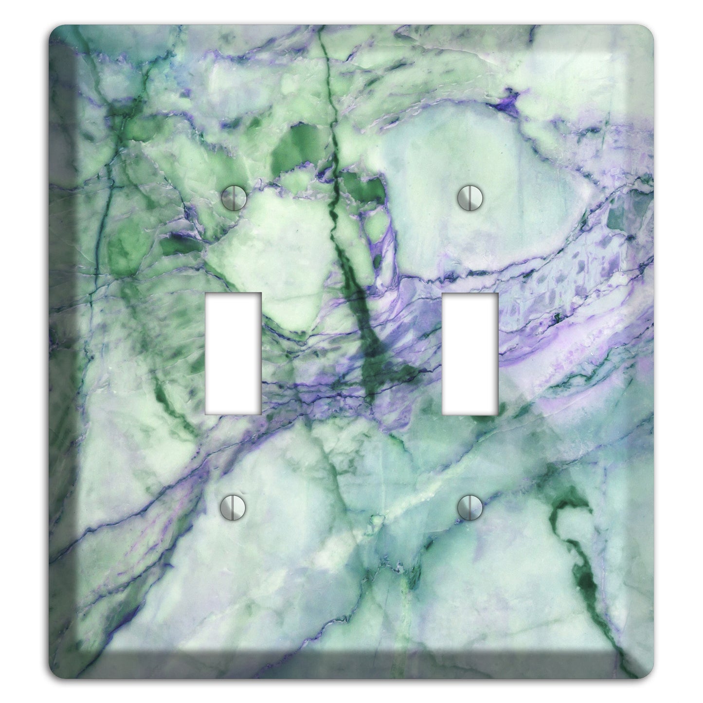 Powder Ash Marble 2 Toggle Wallplate