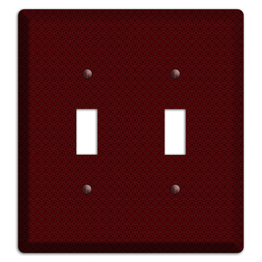 Maroon Tiny Checkered Foulard 2 Toggle Wallplate