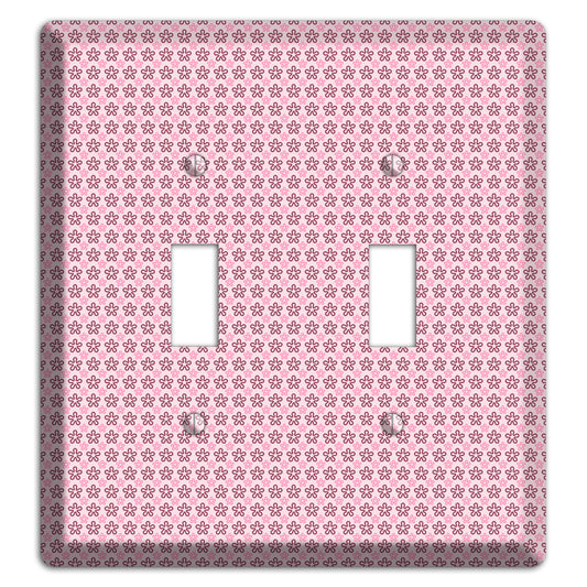 Pink Tiny Floral 2 Toggle Wallplate