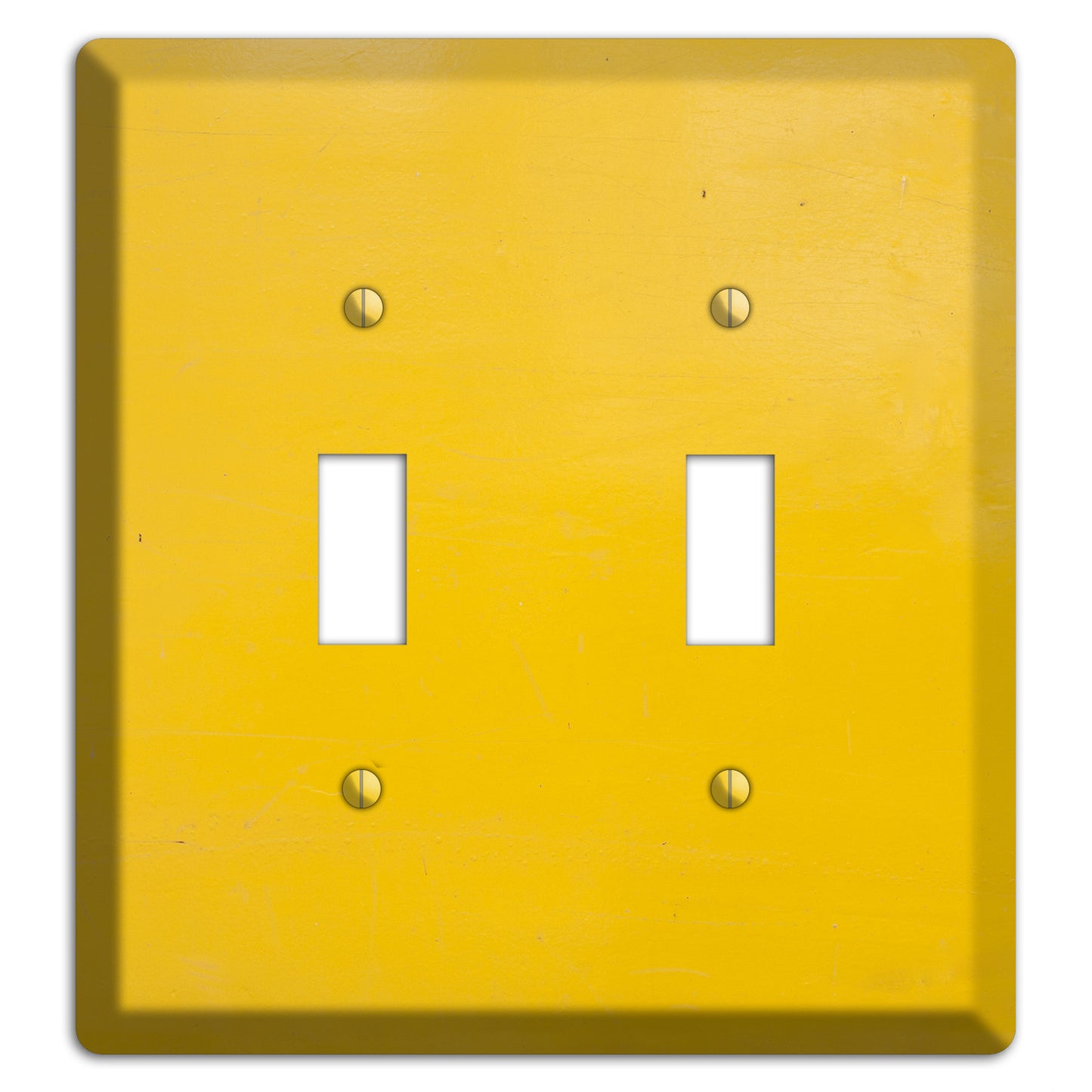 Bright Yellow Concrete 2 Toggle Wallplate