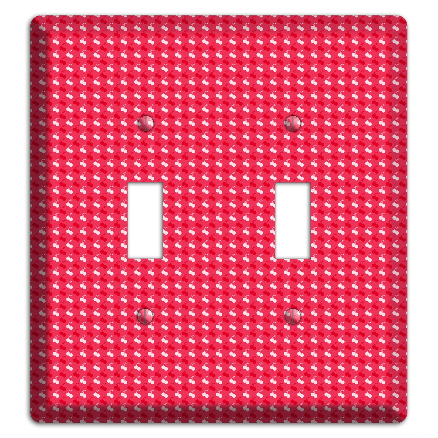 Red with White Motif 2 Toggle Wallplate