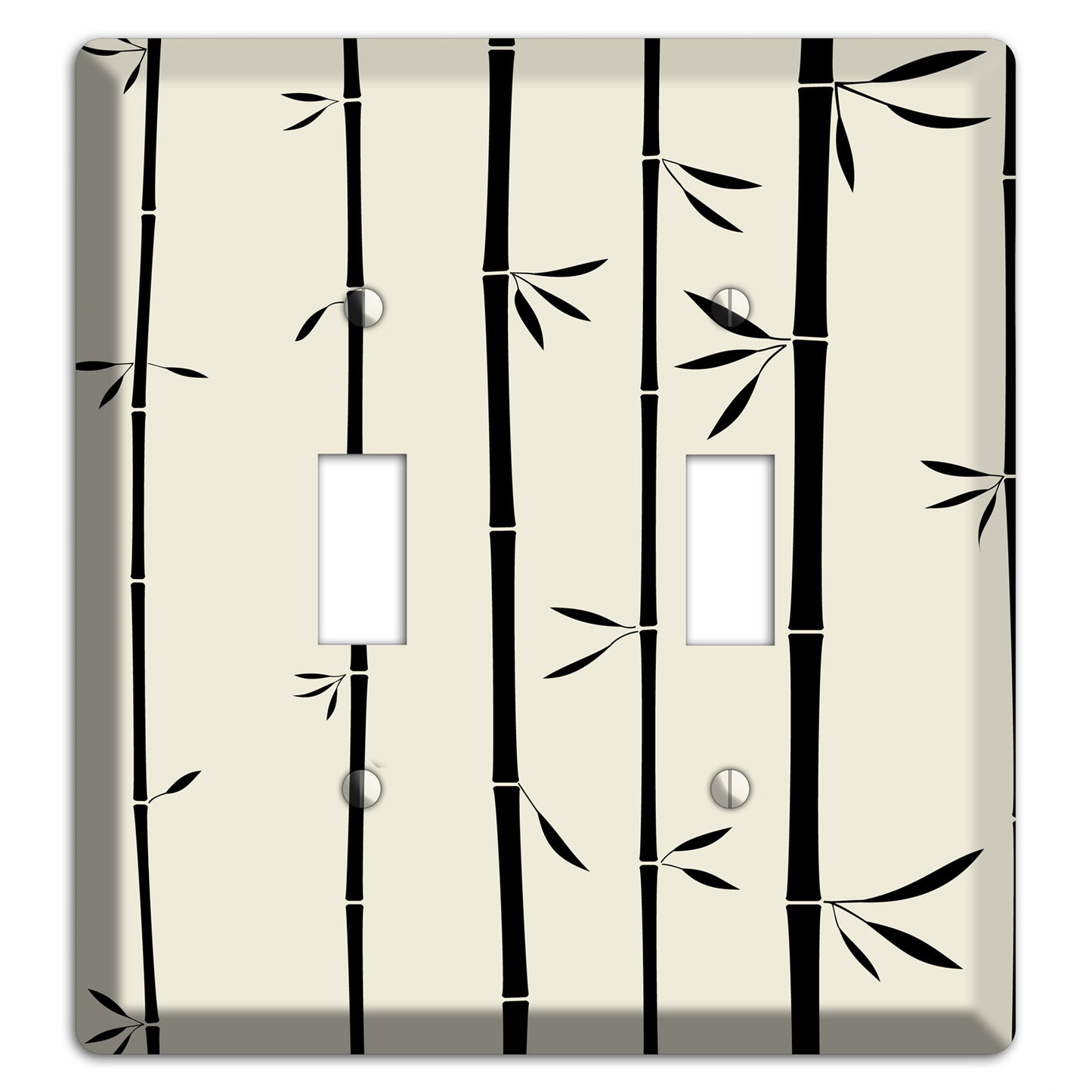 Beige Bamboo 2 Toggle Wallplate