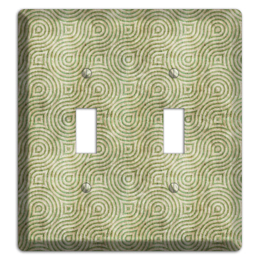 Light Green Swirl 2 Toggle Wallplate