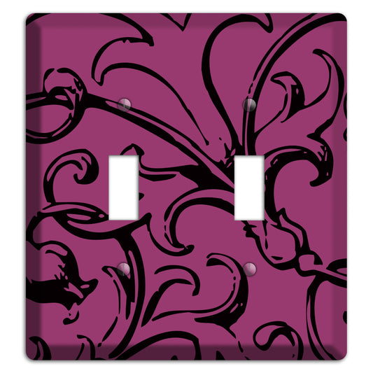 Victorian Fuschia 2 Toggle Wallplate