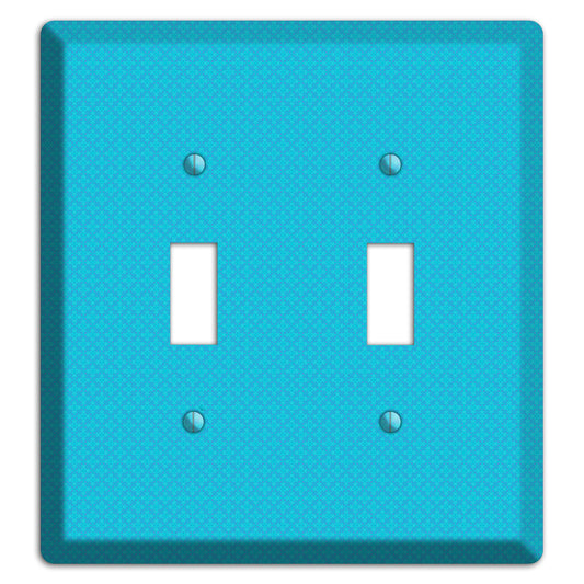 Turquoise Checkered Quatrefoil 2 Toggle Wallplate