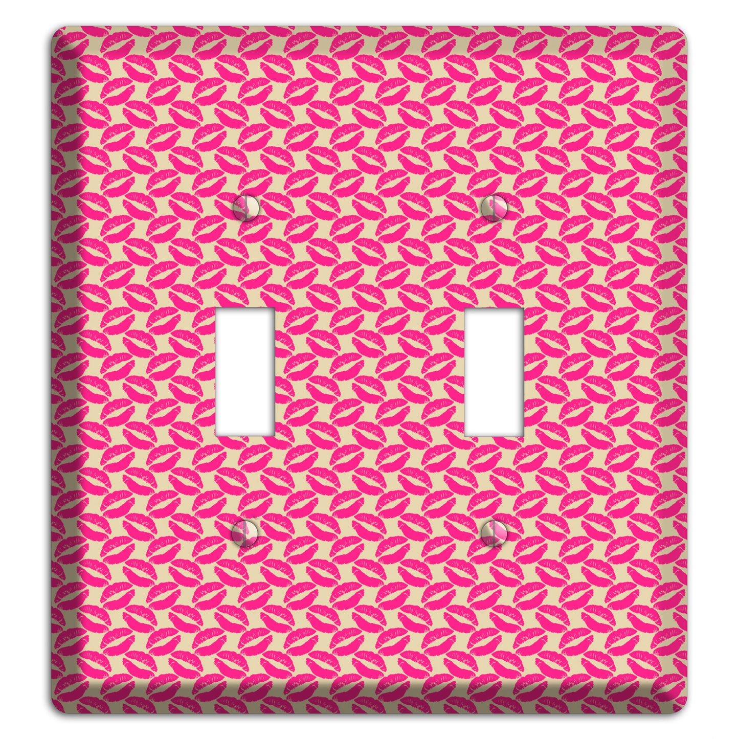 Pink Kisses 2 Toggle Wallplate