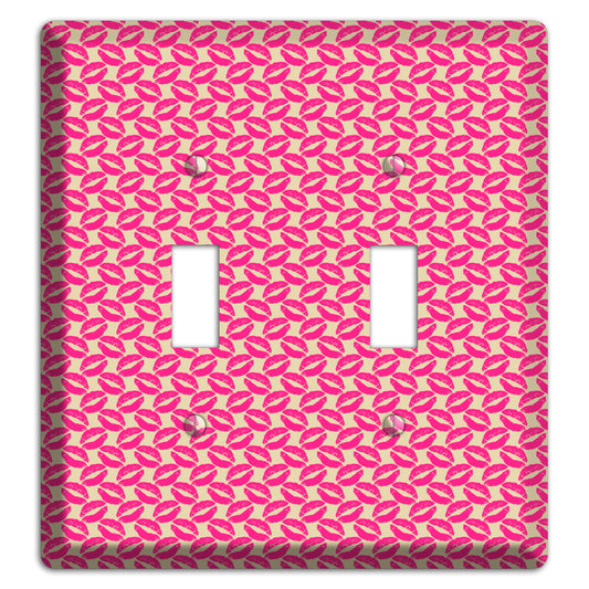 Pink Kisses 2 Toggle Wallplate