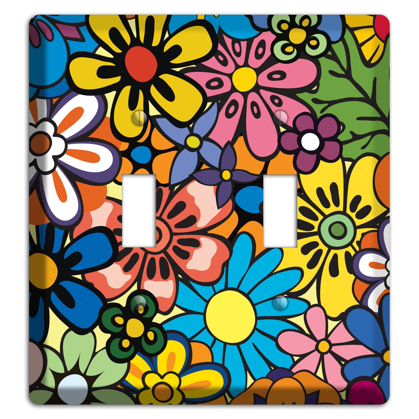 Flower Power 2 Toggle Wallplate