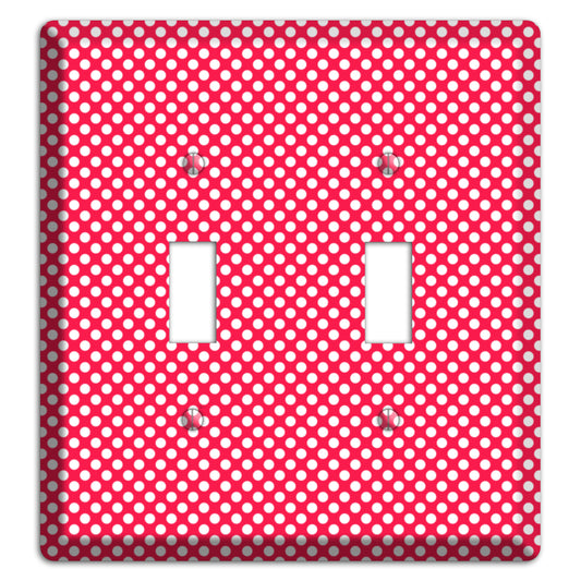 Fuschia with Pink Tiny Polka Dots 2 Toggle Wallplate