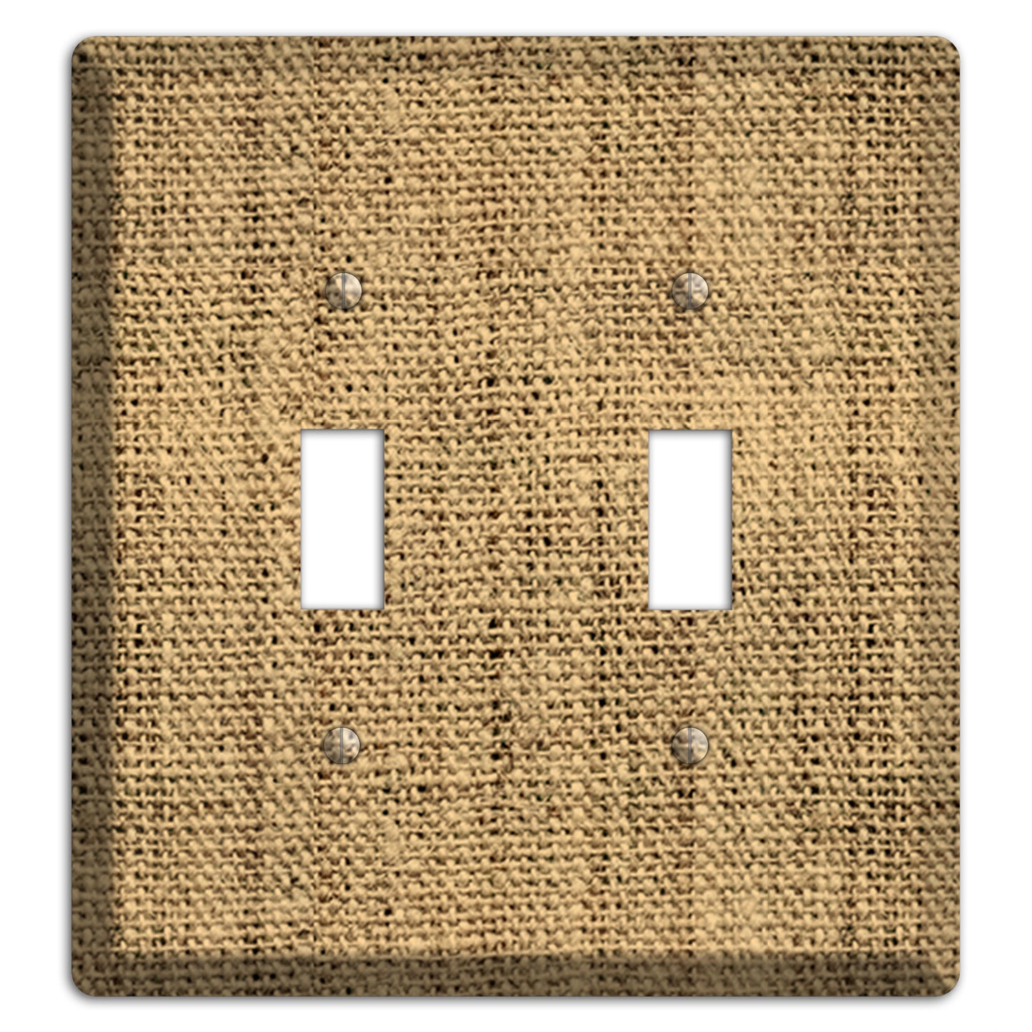 Teak Burlap 2 Toggle Wallplate