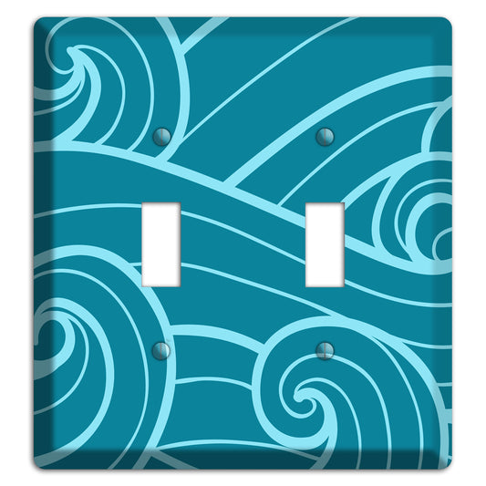 Abstract Curl Turquois 2 Toggle Wallplate