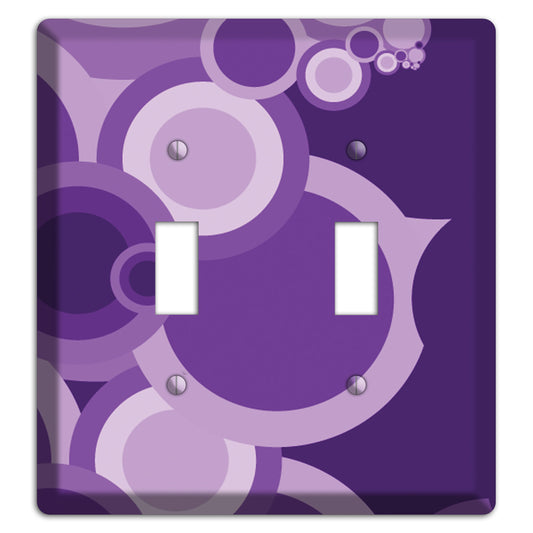 Purple Circles 2 Toggle Wallplate