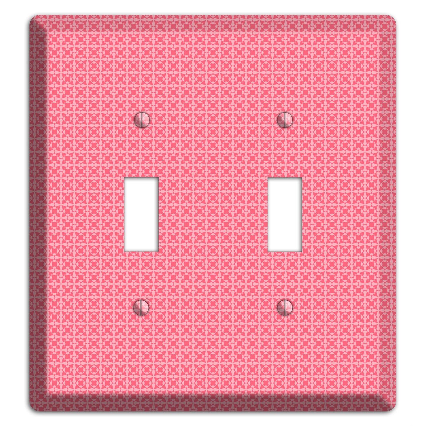 Multi Pink Tiled Arabesque 2 Toggle Wallplate