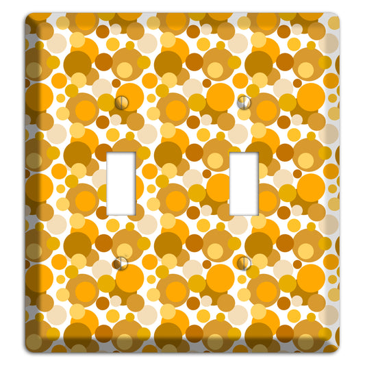 Multi Umber Bubble Dots 2 Toggle Wallplate