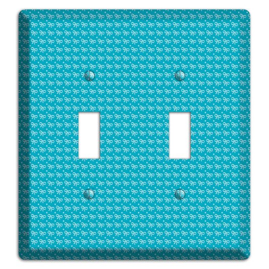 Turquoise Bows 2 Toggle Wallplate