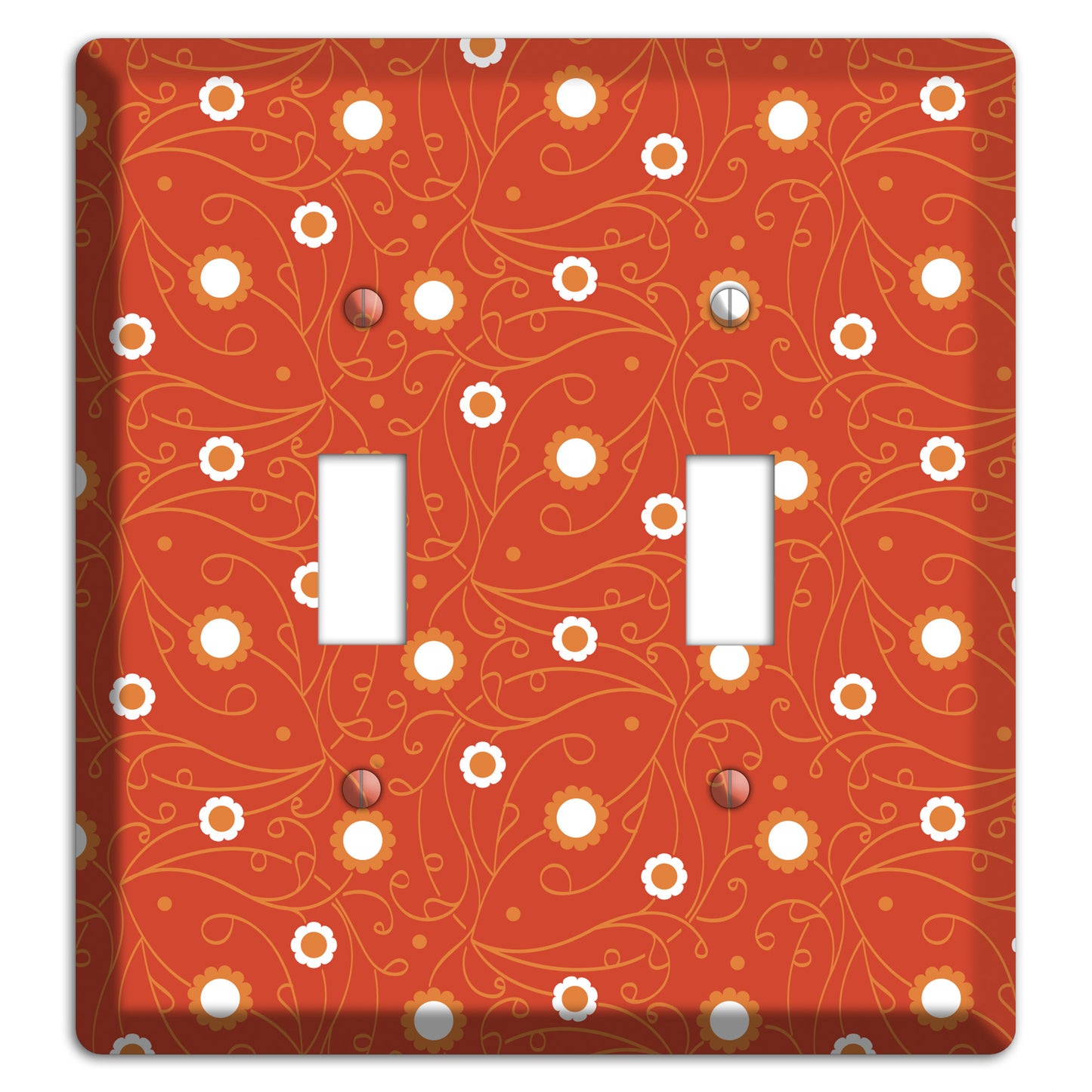 Red Vine Floral 2 Toggle Wallplate