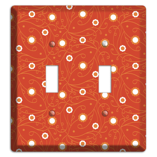 Red Vine Floral 2 Toggle Wallplate