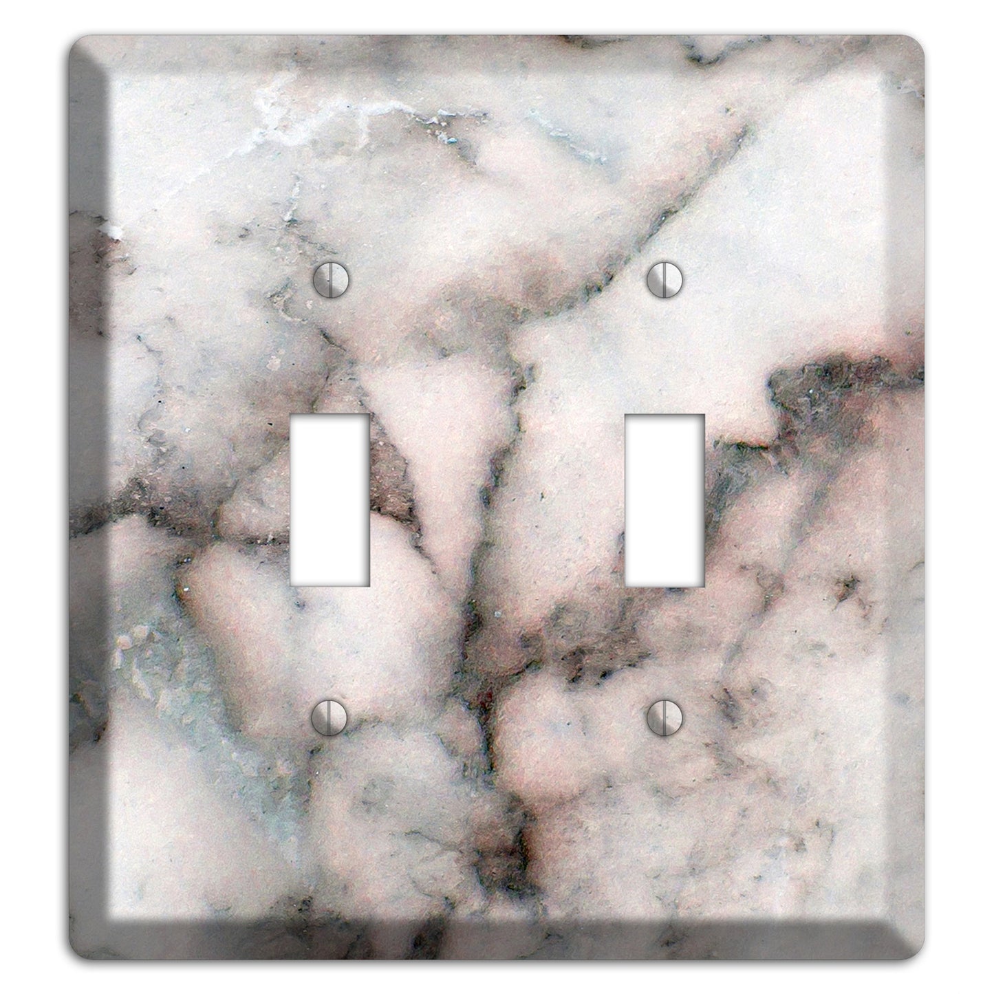 Black, Maroon Marble 2 Toggle Wallplate