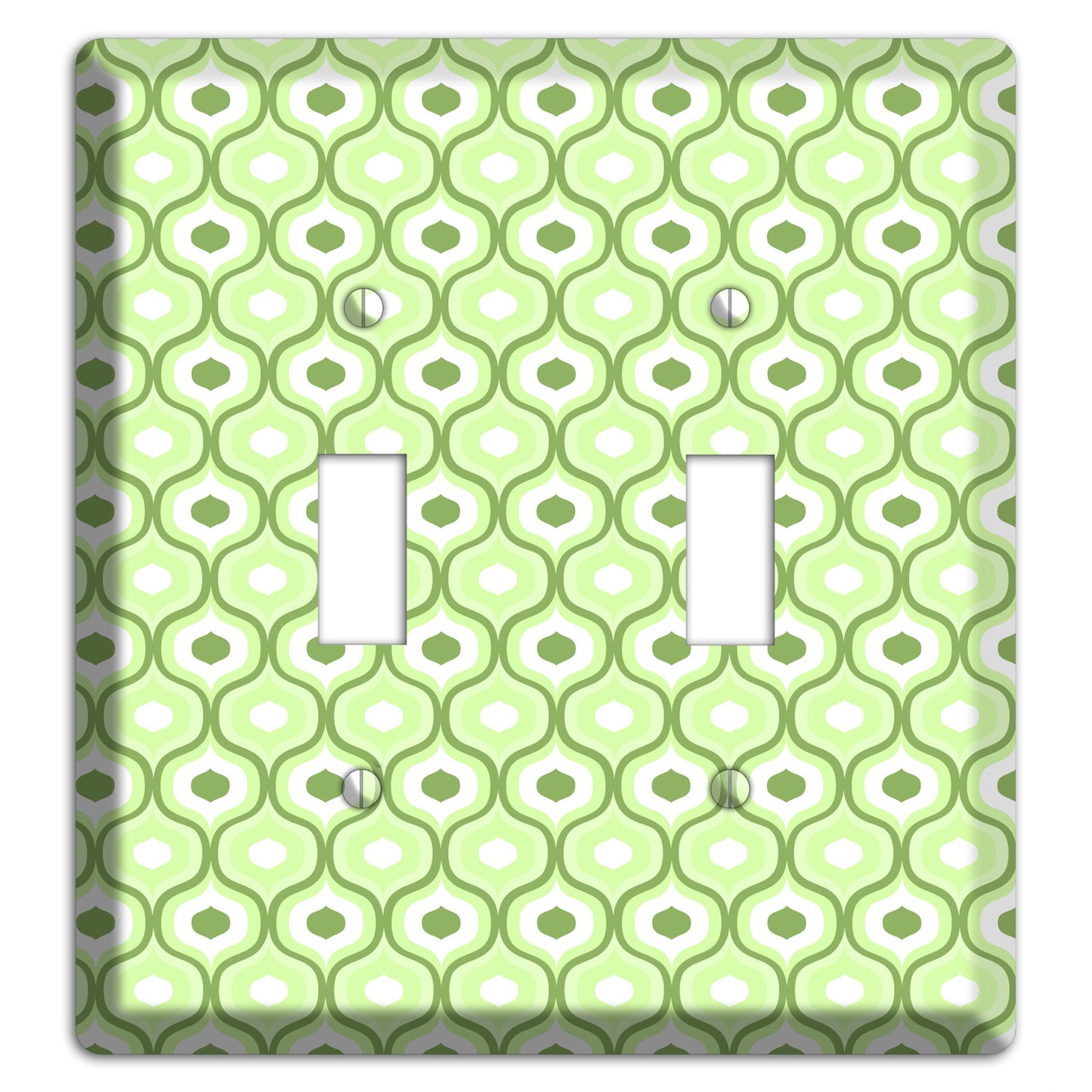 Multi Green Double Scallop 2 2 Toggle Wallplate