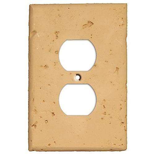 Caramel Stone Duplex Outlet Cover Plate:Wallplatesonline.com