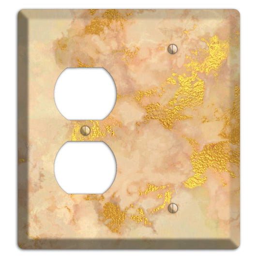 Old Gold Marble Duplex / Blank Wallplate